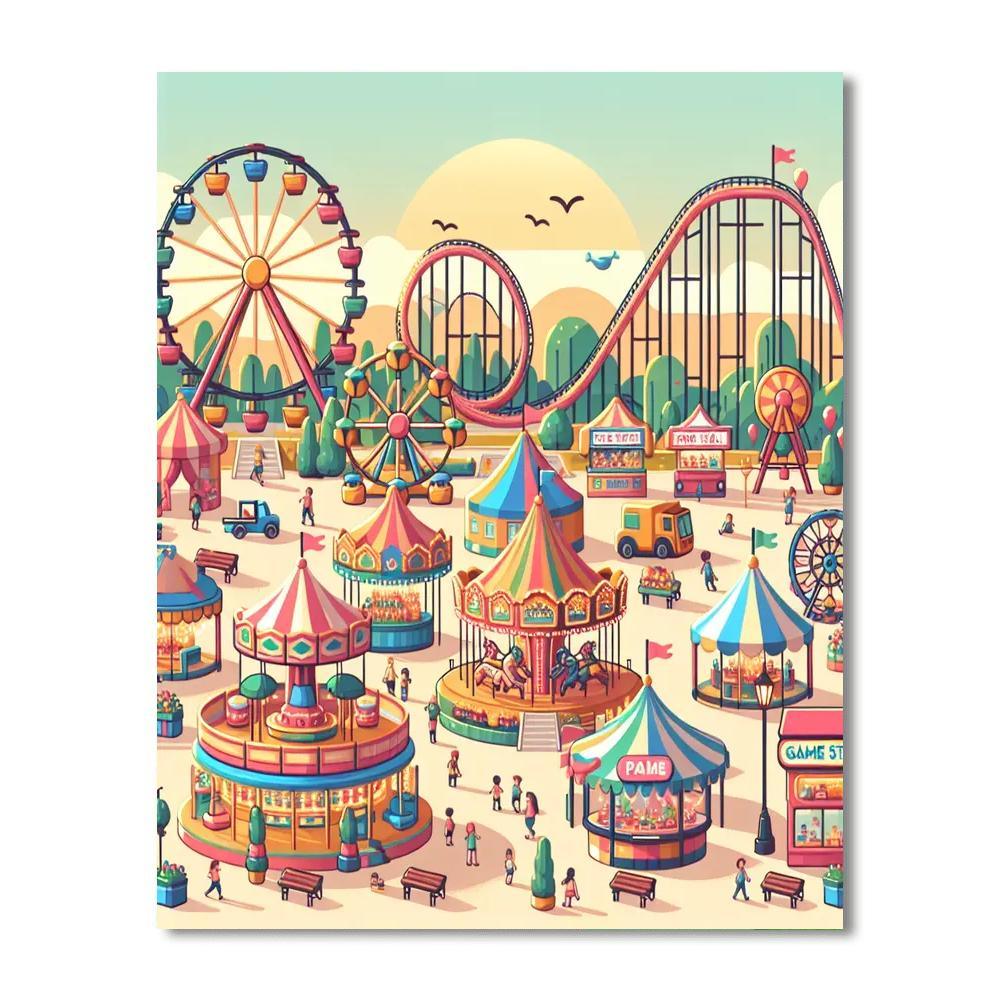 Fun Park Adventure Painting By Numbers Kit