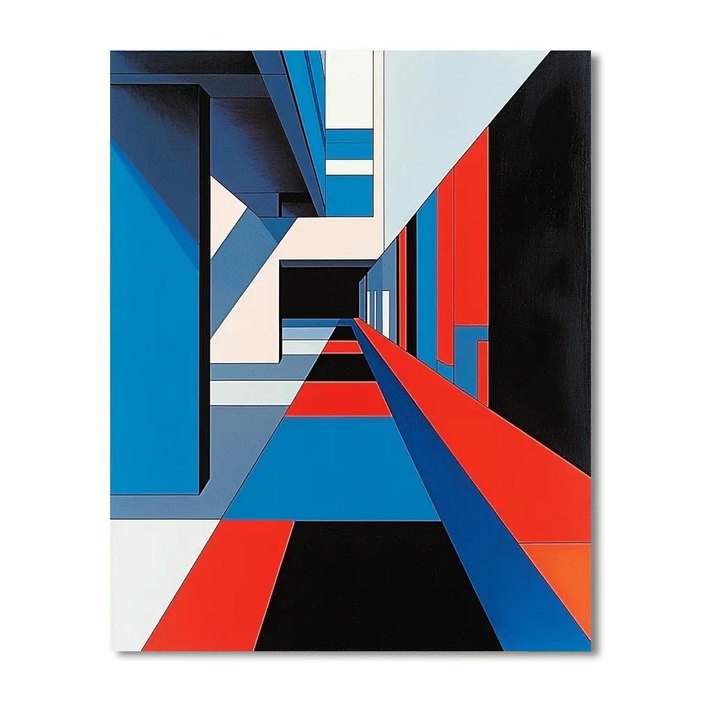 Piet Mondrian Inspired Contemporary Urban Geometry  Paint By Numbers