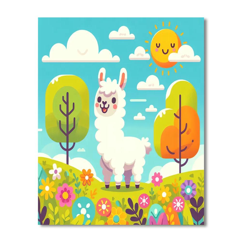 Laughing Llama Paint By Color
