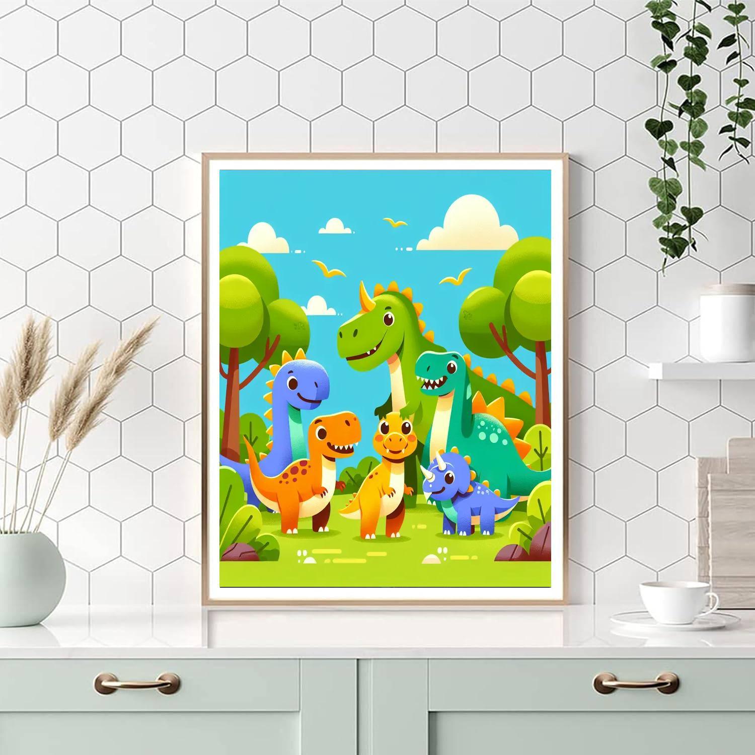 Adventurous Dinosaur Park Paint By Number