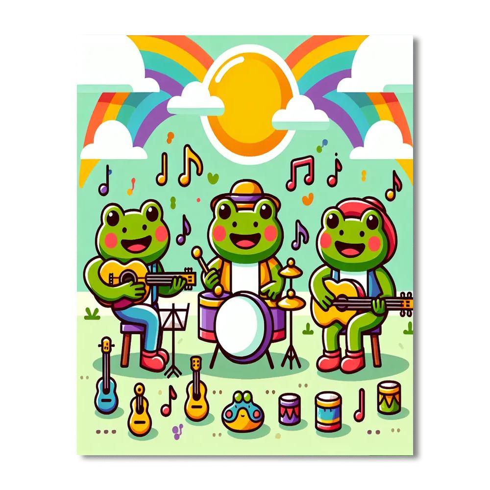 Joyful Frog Band Numbered Painting Kits