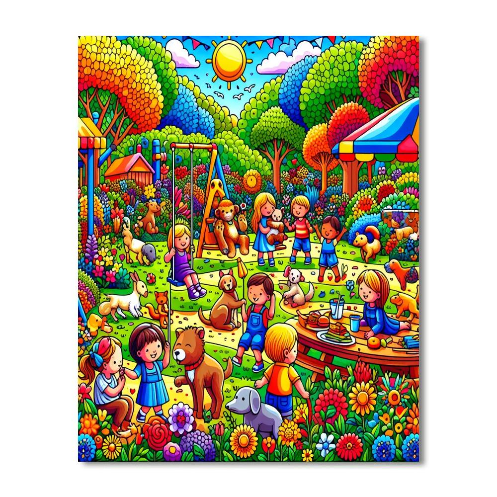 Animal Friends' Adventure Number Painting