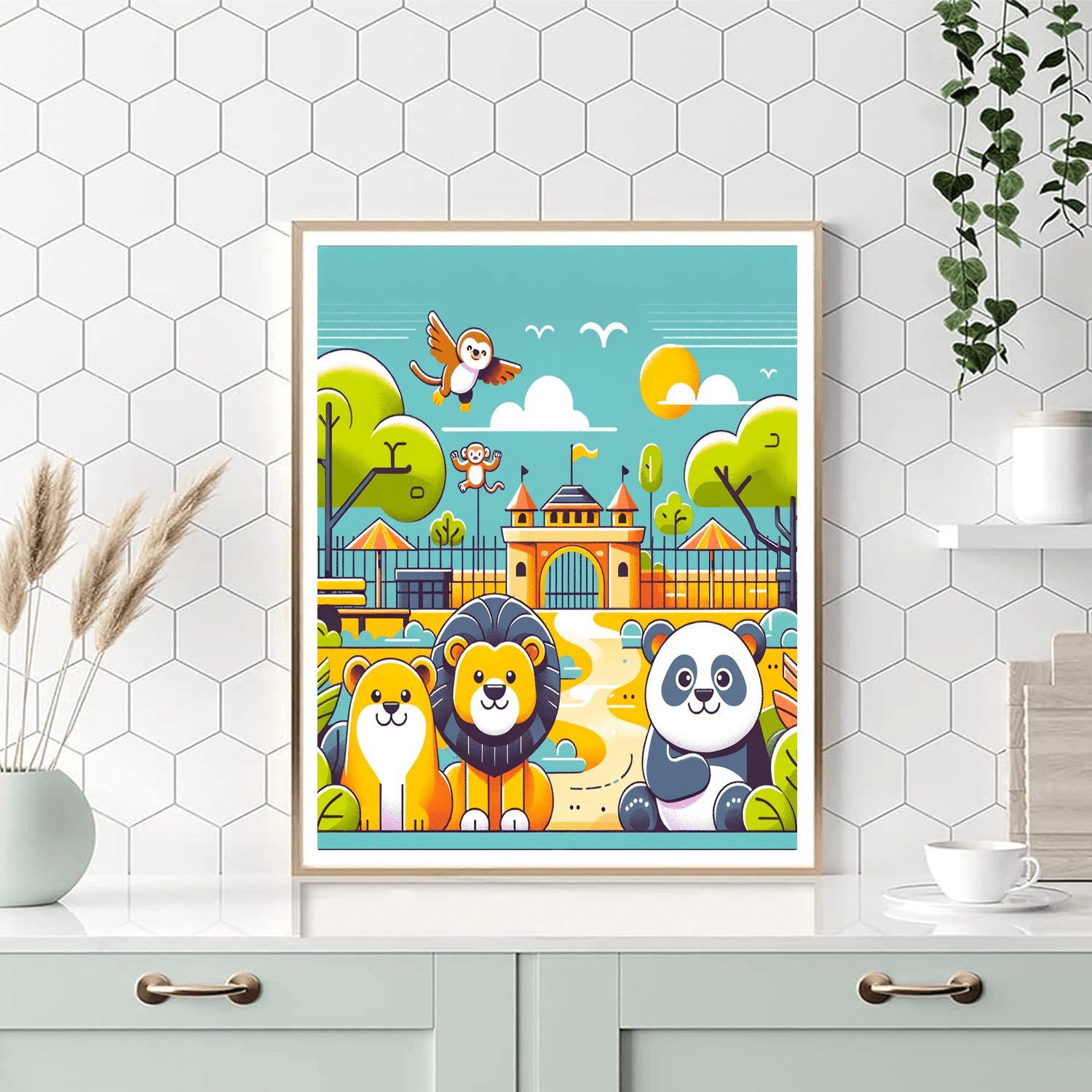 Funky Zoo Animals DIY Paint By Numbers