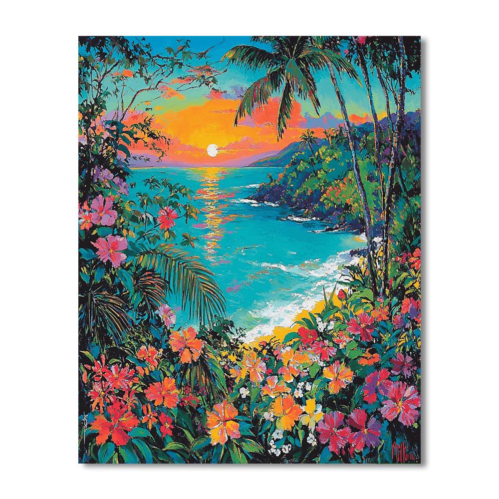 Paul Gauguin Inspired Tropical Paradise Dream  Painting By Numbers Kit