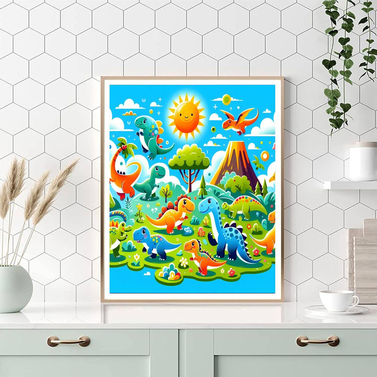 Adventures With Friendly Dinosaurs Paint By Color