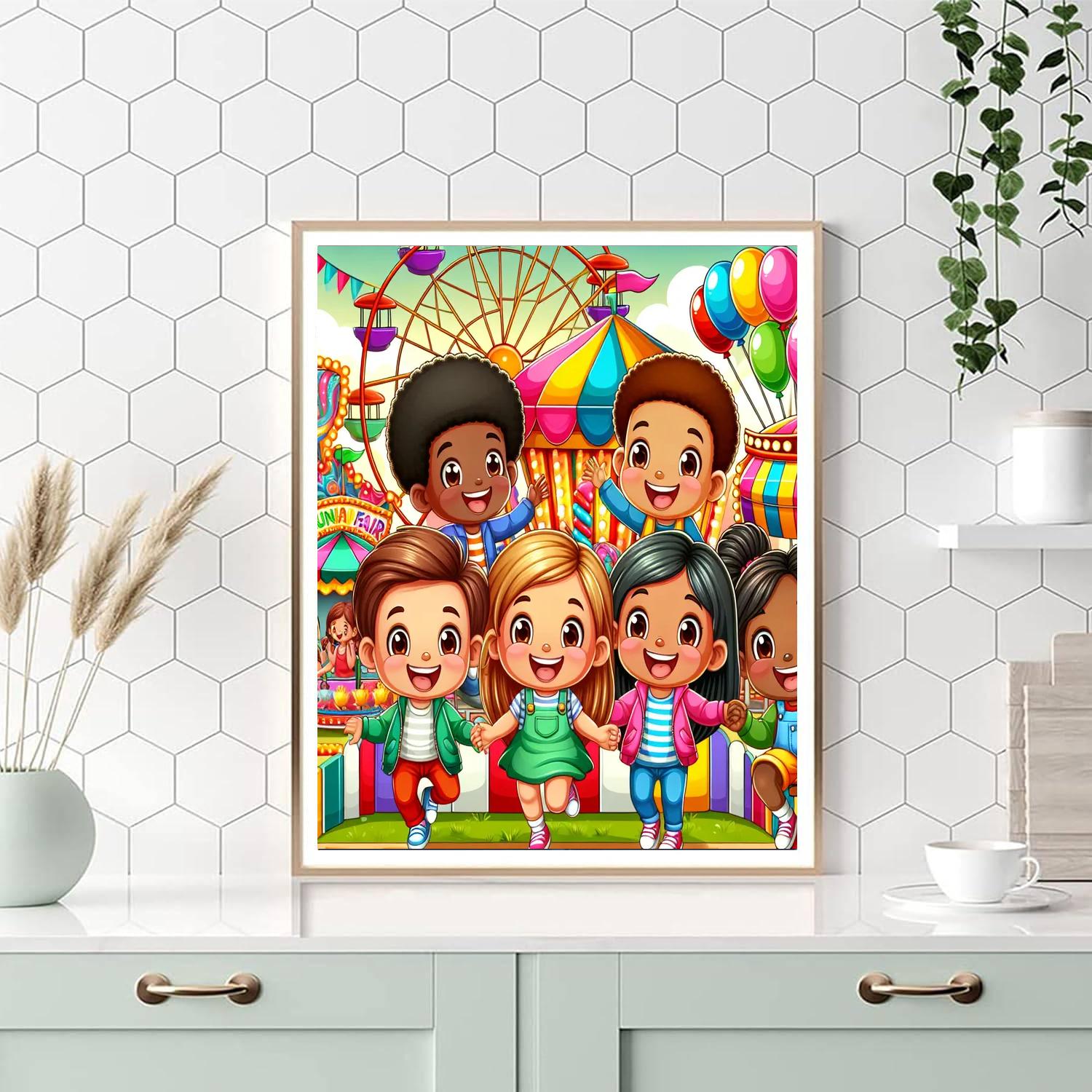 Festive Funfair Painting Number Kit