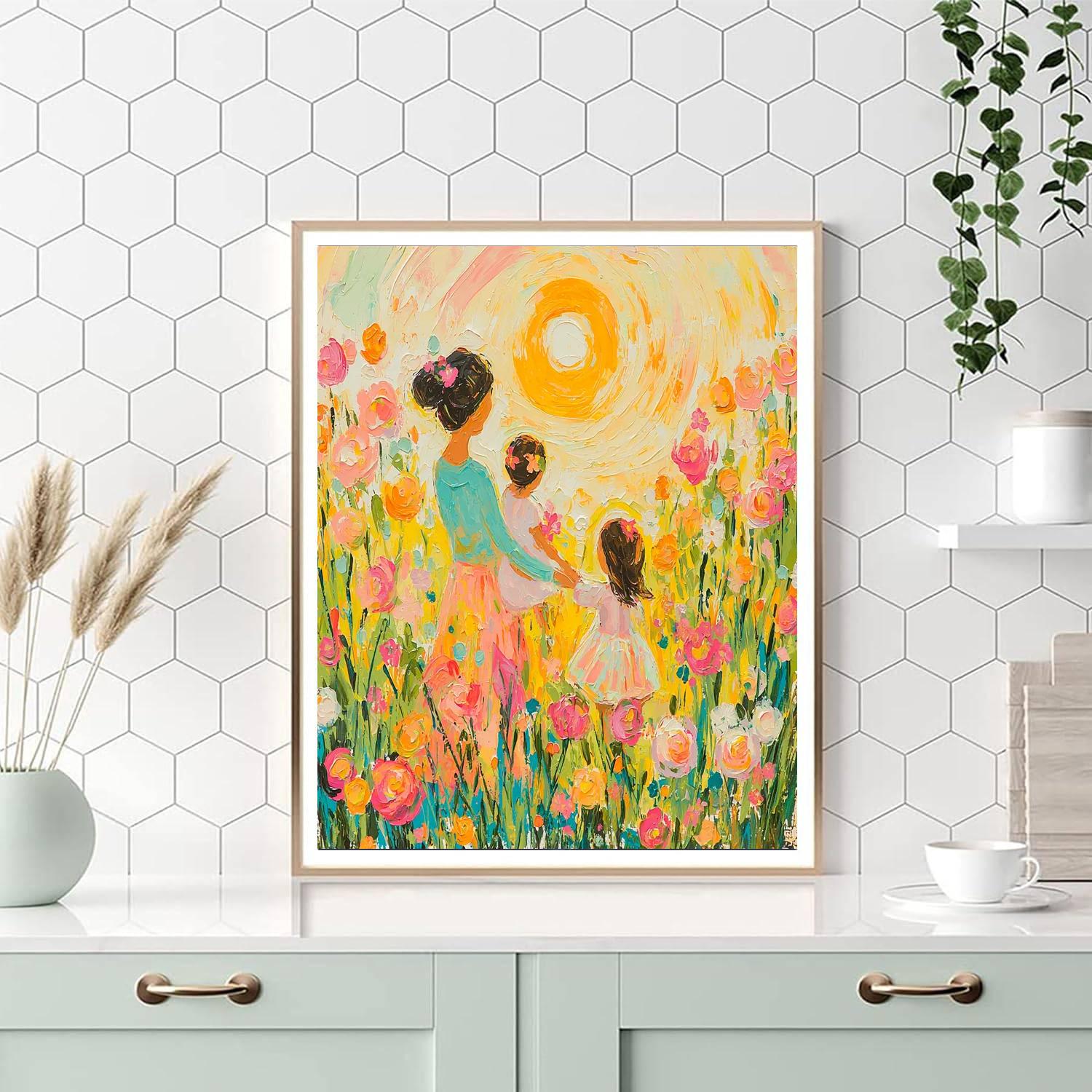 Mom's Love Blossoms Painting Number Kit