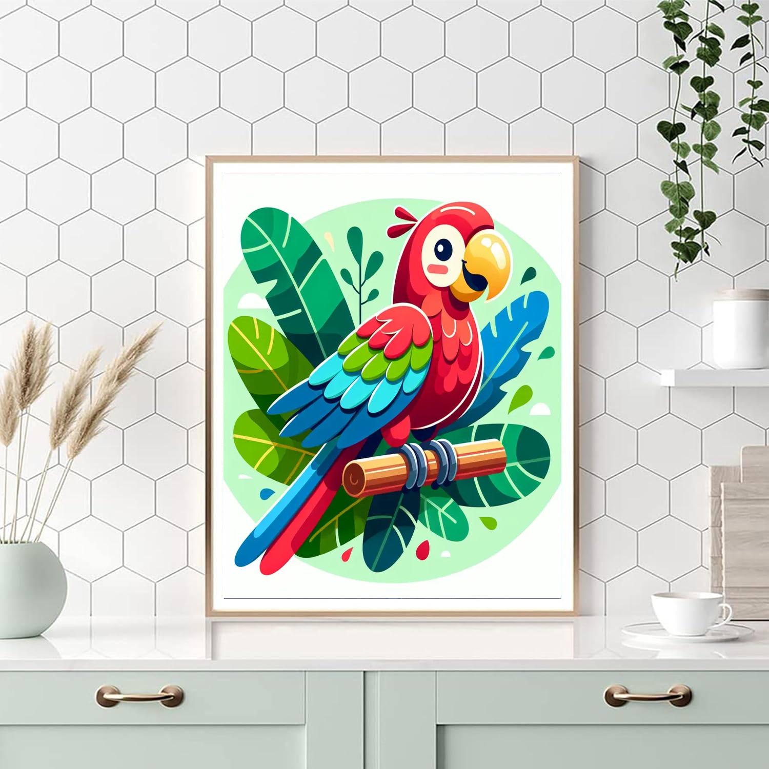 Sunny Days With A Parrot Paint By Numbers Kits