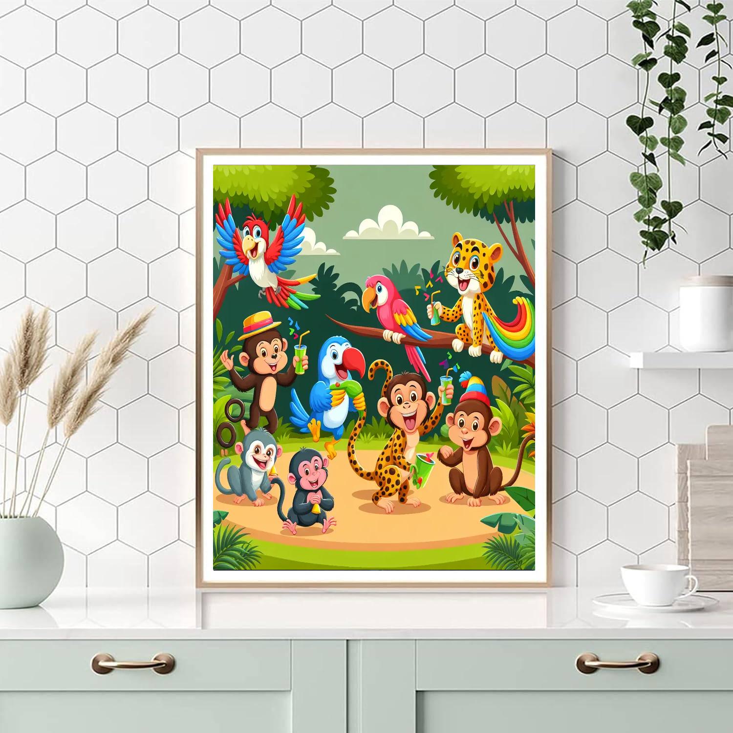 Sunny Jungle Jubilee Number Painting