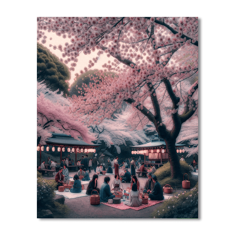 Cherry Blossom Festival - Tokyo, Japan Painting By Numbers Kit