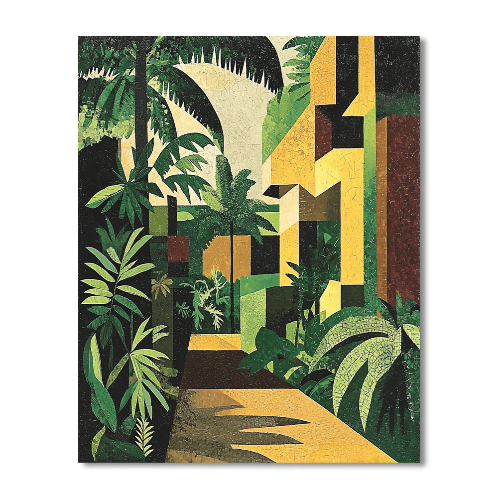 Pablo Picasso Inspired Cubist Jungle Serenity  Paint By Numbers Kits