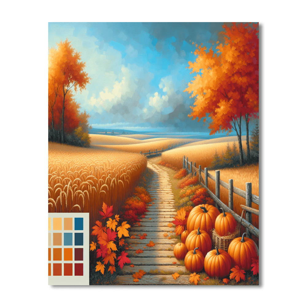 Rustic Harvest Festival Painting Number Kit
