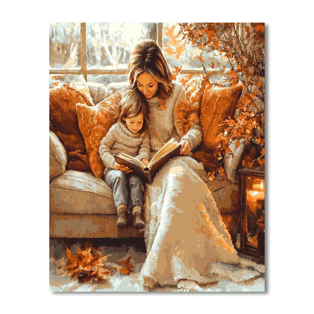 Cuddle Time With Mom Number Painting