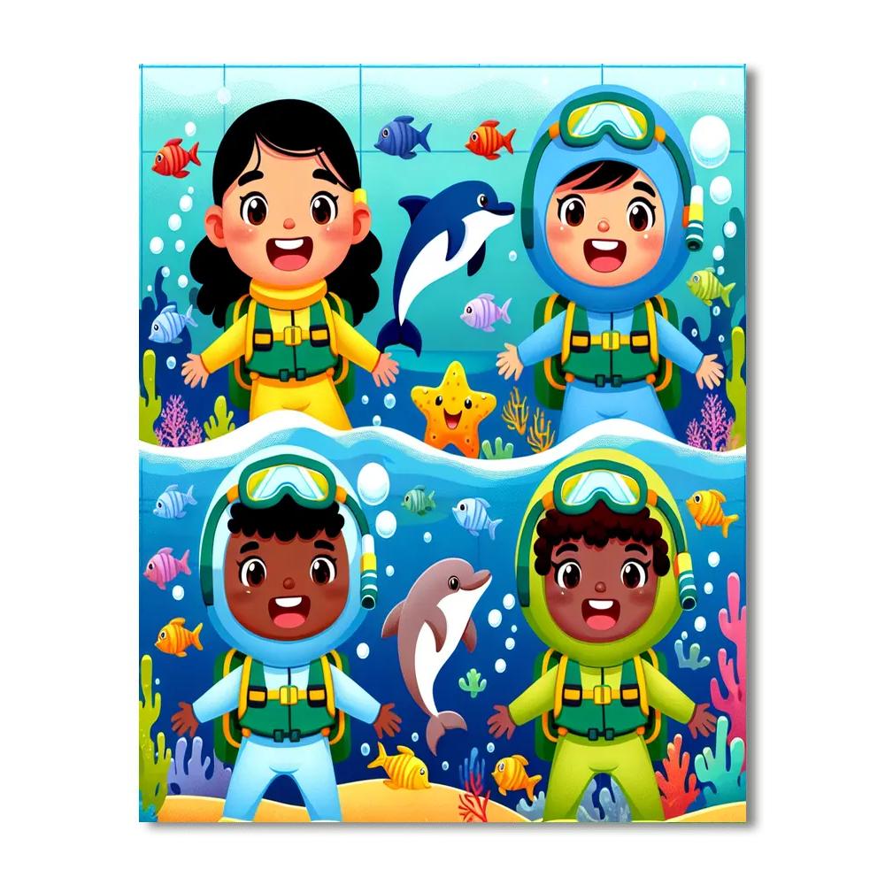 Under The Sea Explorers Number Painting