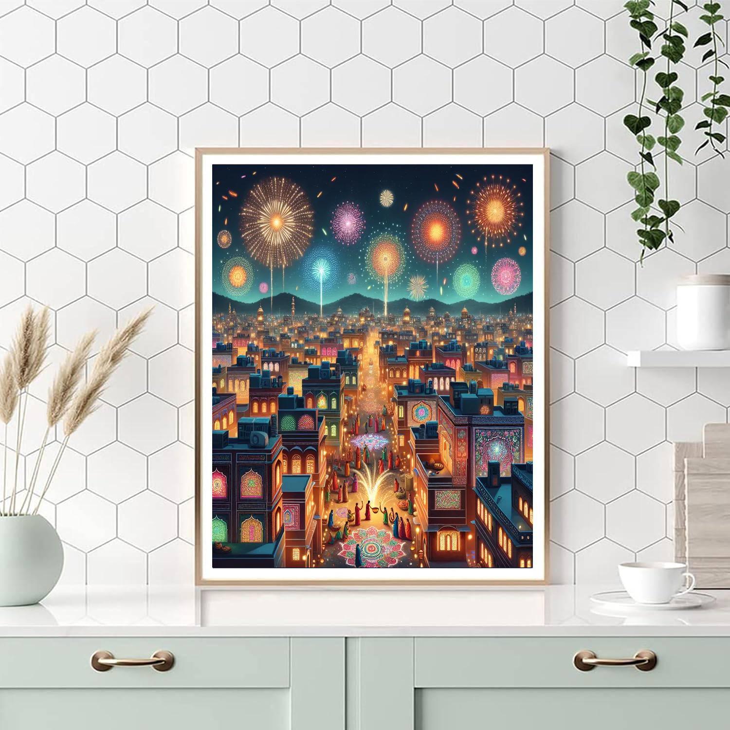 Diwali Festival Of Lights - Jaipur, India Paint By Number