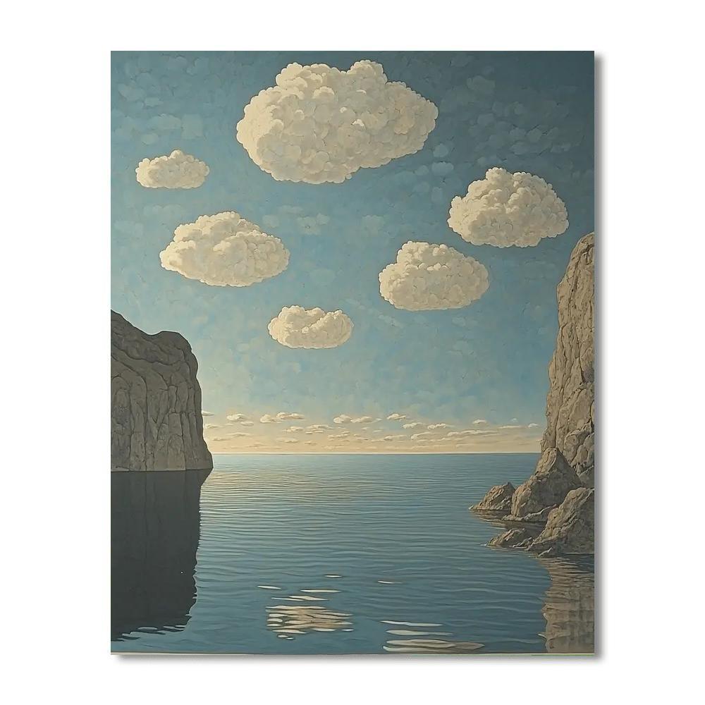 Rene Magritte Inspired Magritte's Surrealistic Seascapes  Paint By Number