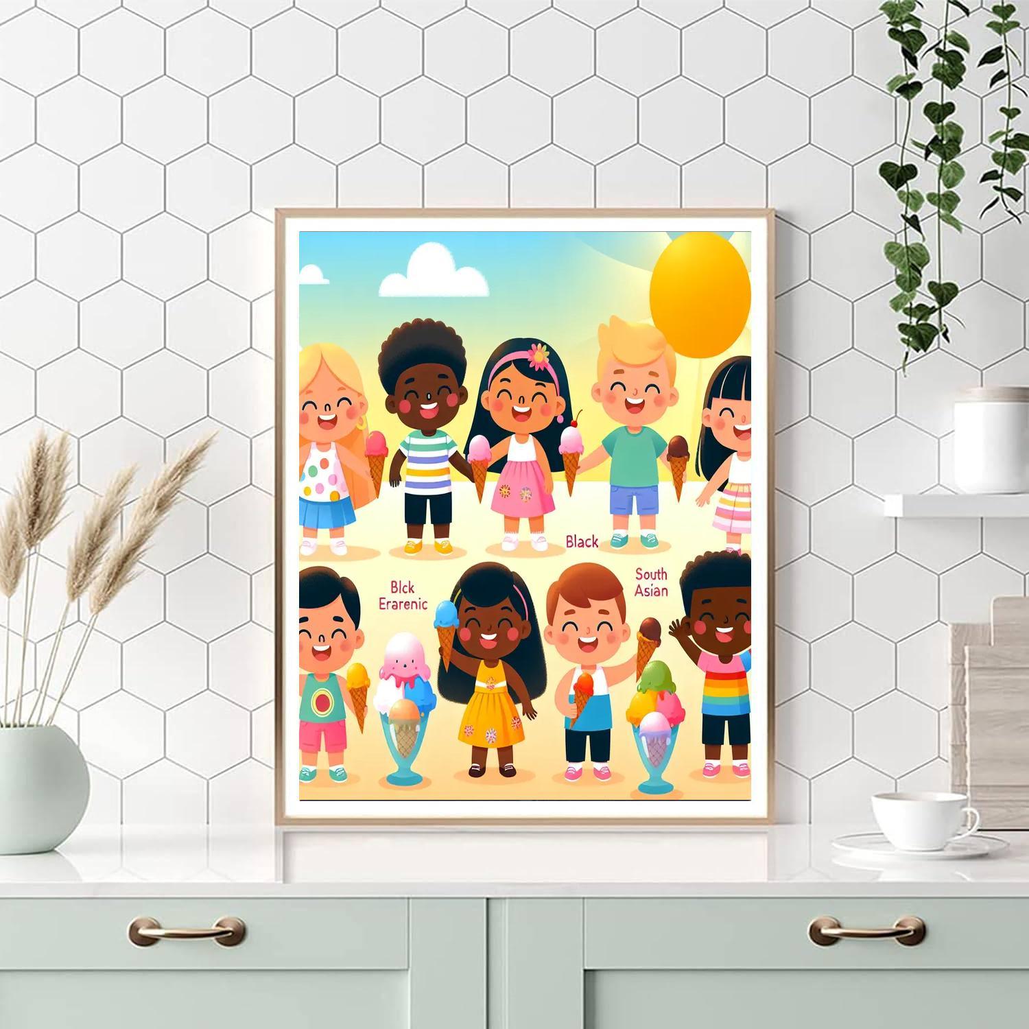 Joyful Ice Cream Party Paint By Number