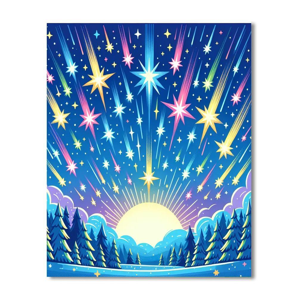 Meteor Shower Magic Number Painting