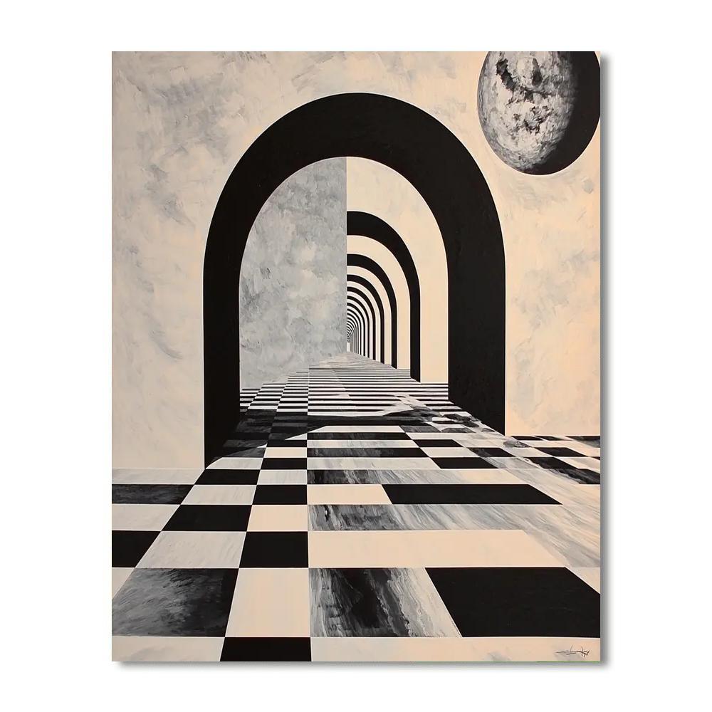 M.C. Escher Inspired Dimensional Shifts  Numbered Painting Kits