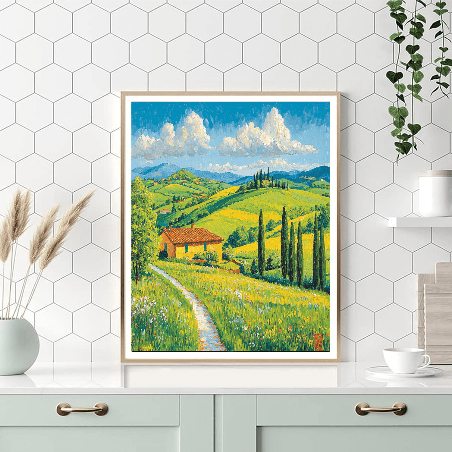 Camille Pissarro Inspired Tuscany In Spring  Paint By Color
