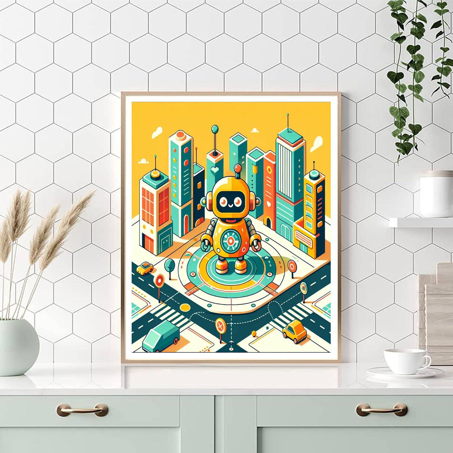 Robot City Innovators DIY Paint By Numbers