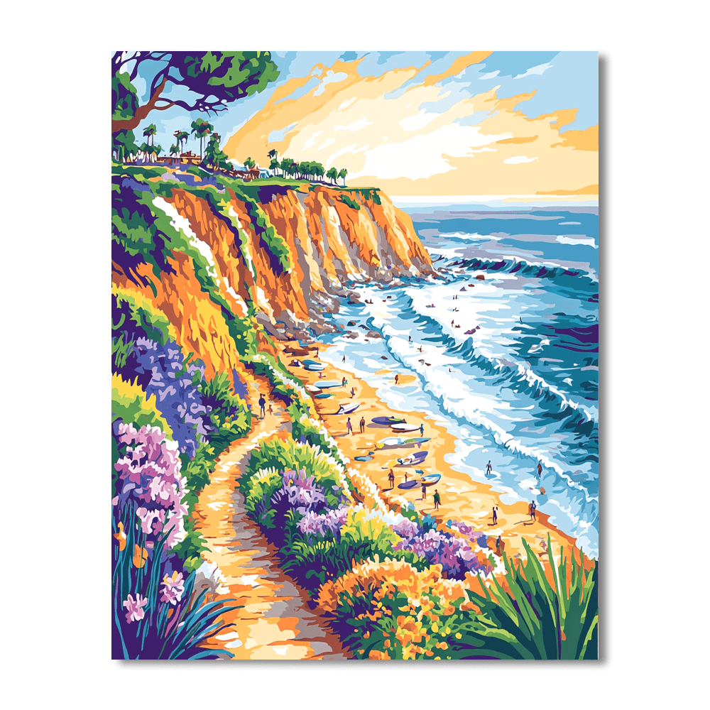 Bondi To Coogee Coastal Walk Painting Number Kit