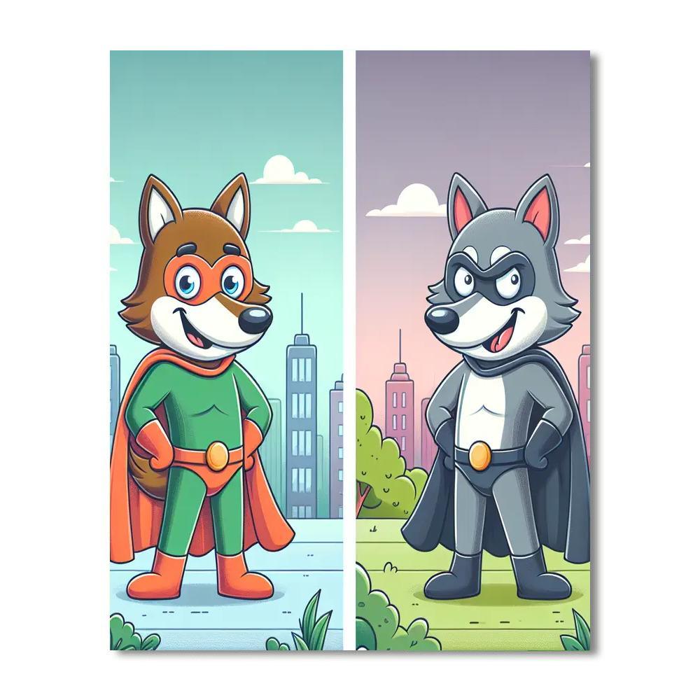 Animal Heroes And Villains Painting By Numbers Kit