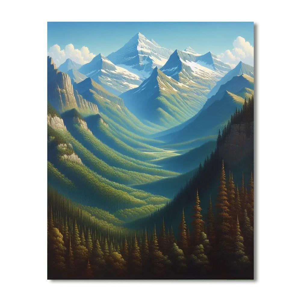Mythical Mountain Vista Painting Number Kit
