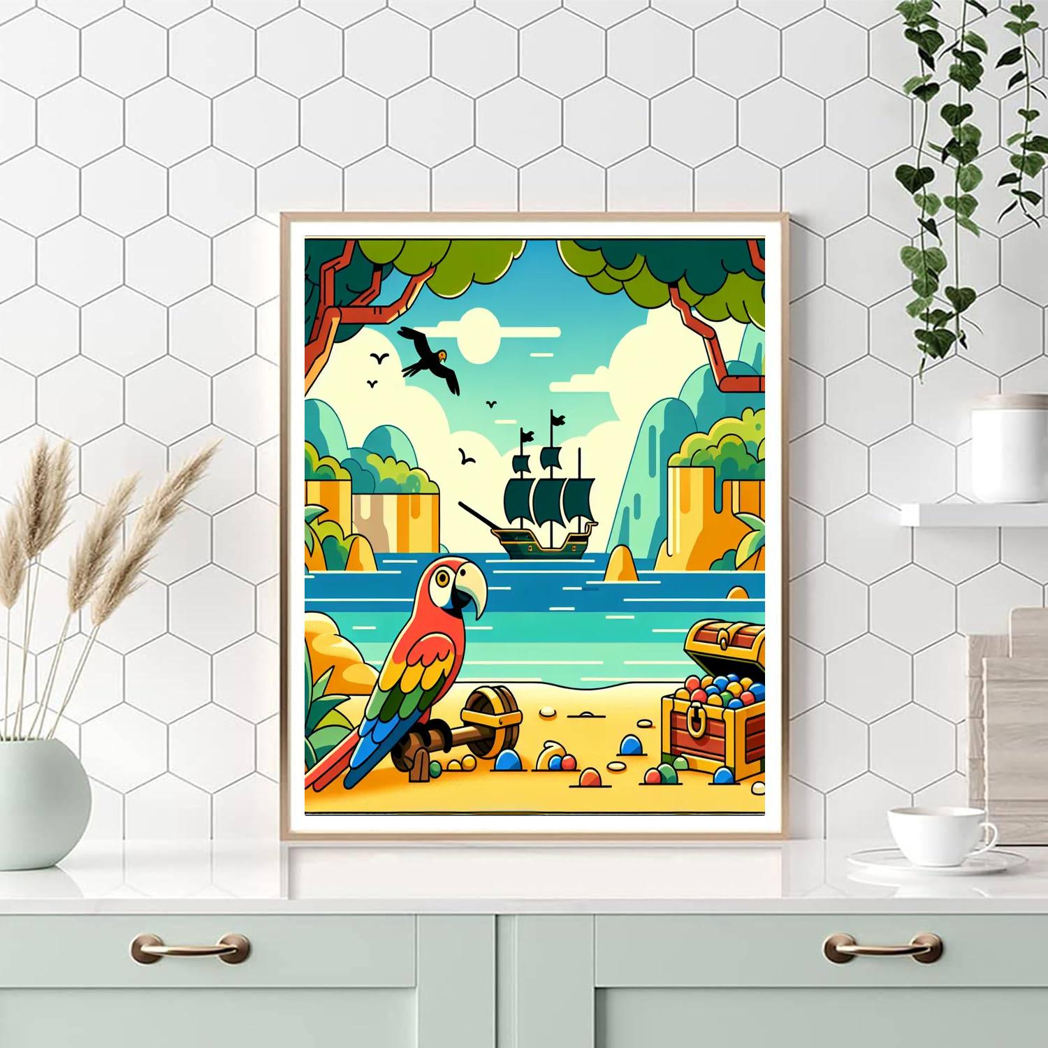 Oceanic Pirate Cove Paint By Numbers