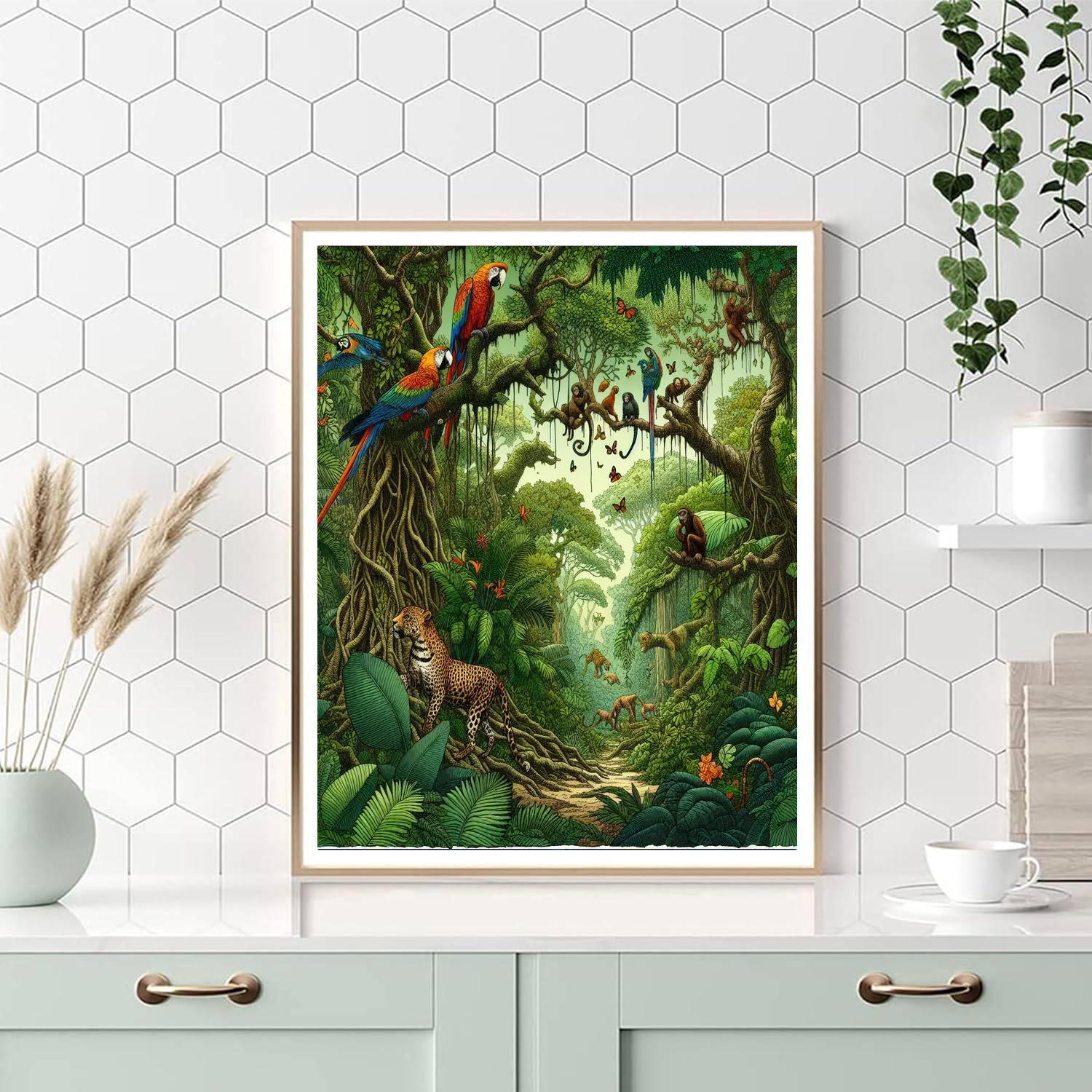 Tropical Jungle Fantasy Paint By Color