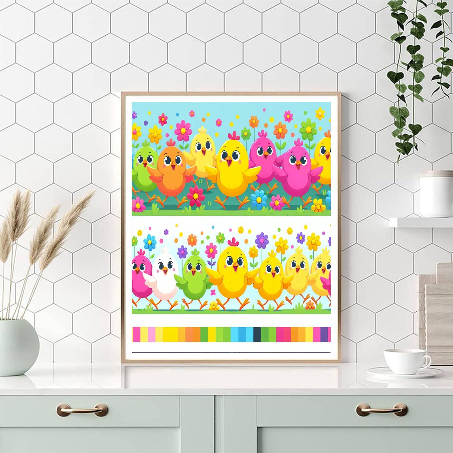 Chirpy Chick Parade Paint By Numbers