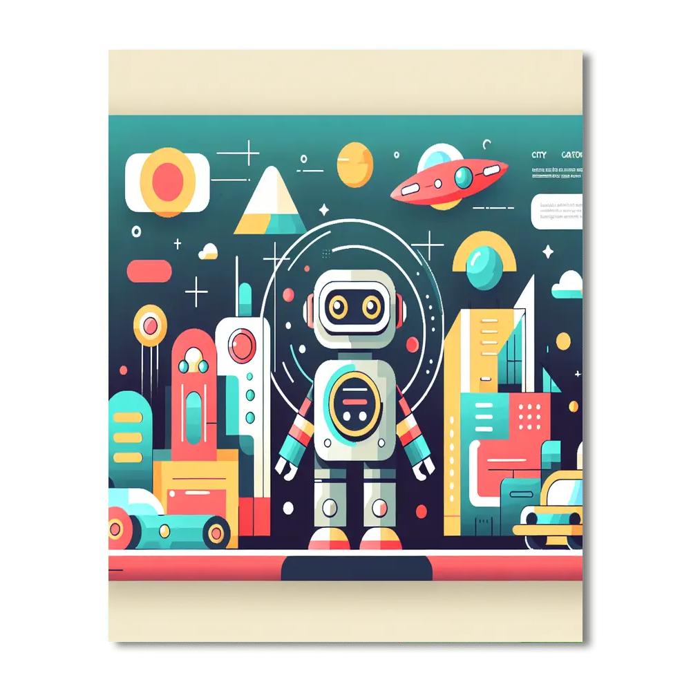 Robot Tech Quest Painting By Numbers Kit