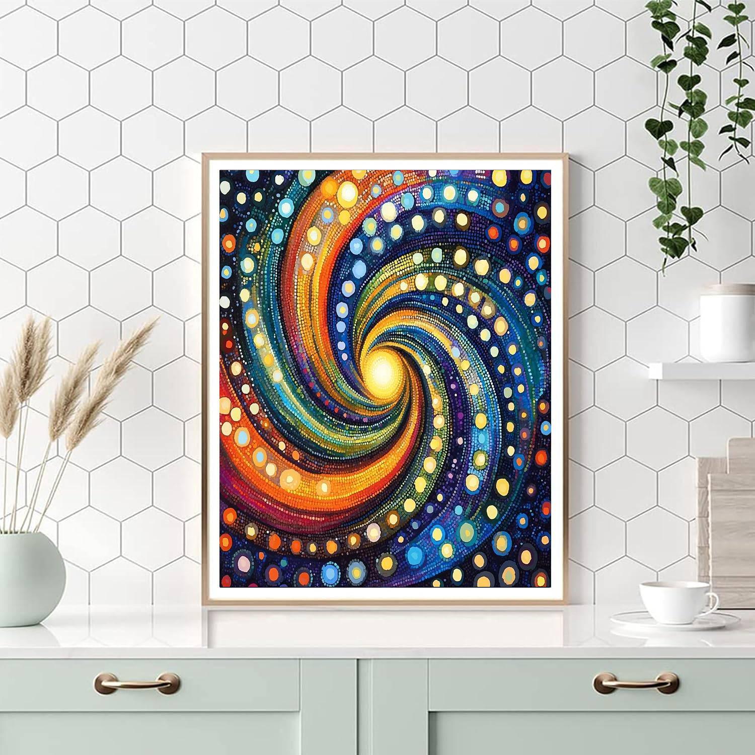 Georges Seurat Inspired Chromatic Whirl  Paint By Numbers Art