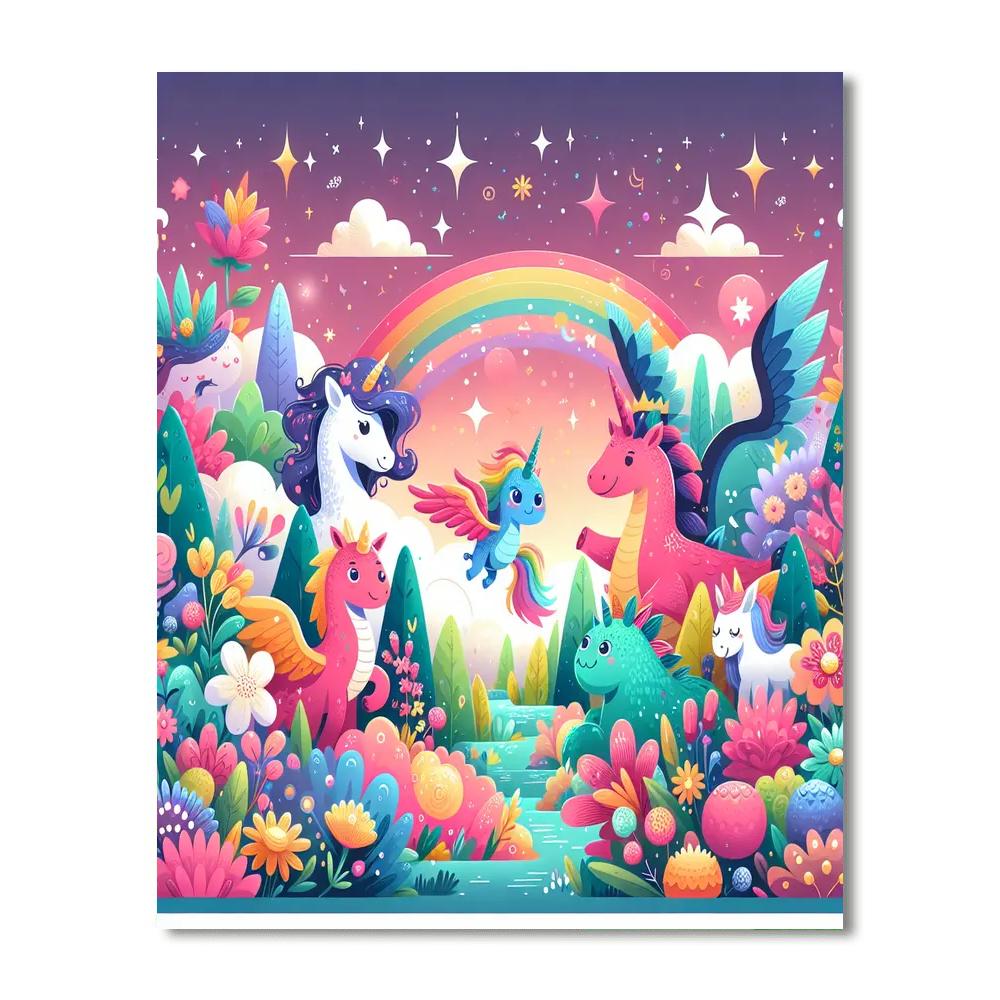 Whimsical Creature Adventure Paint By Numbers Art