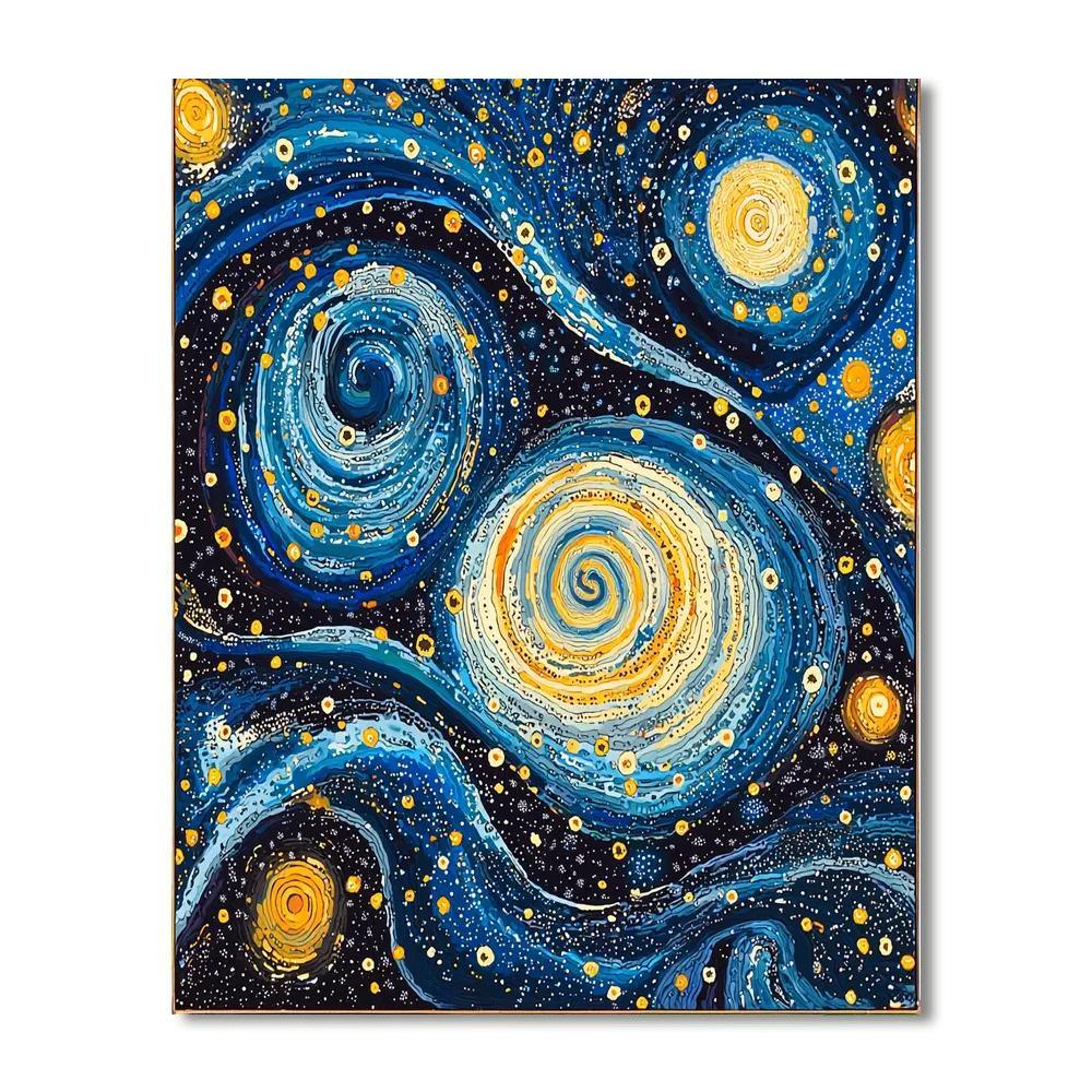 Yayoi Kusama Inspired Cosmic Ripple  Paint By Number