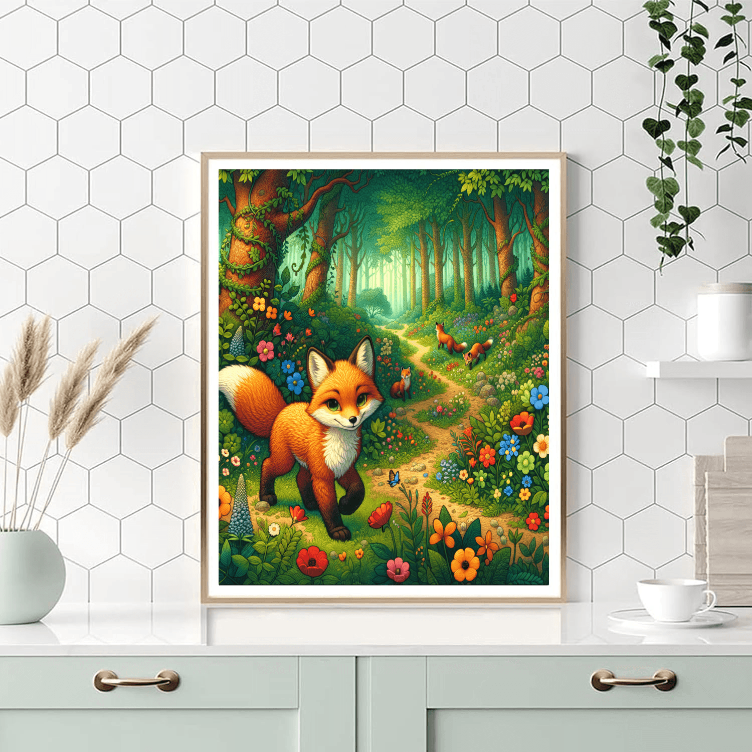 Frolicsome Foxes Numbered Painting Kits