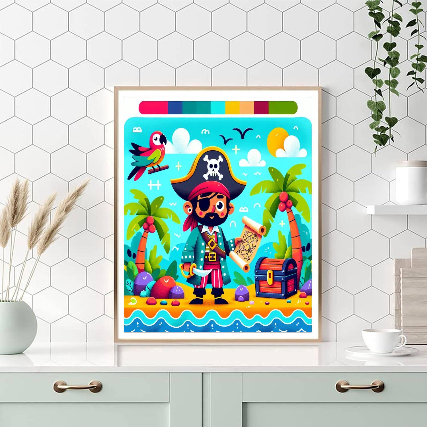 Pirate Captain's Hidden Cove Painting Number Kit