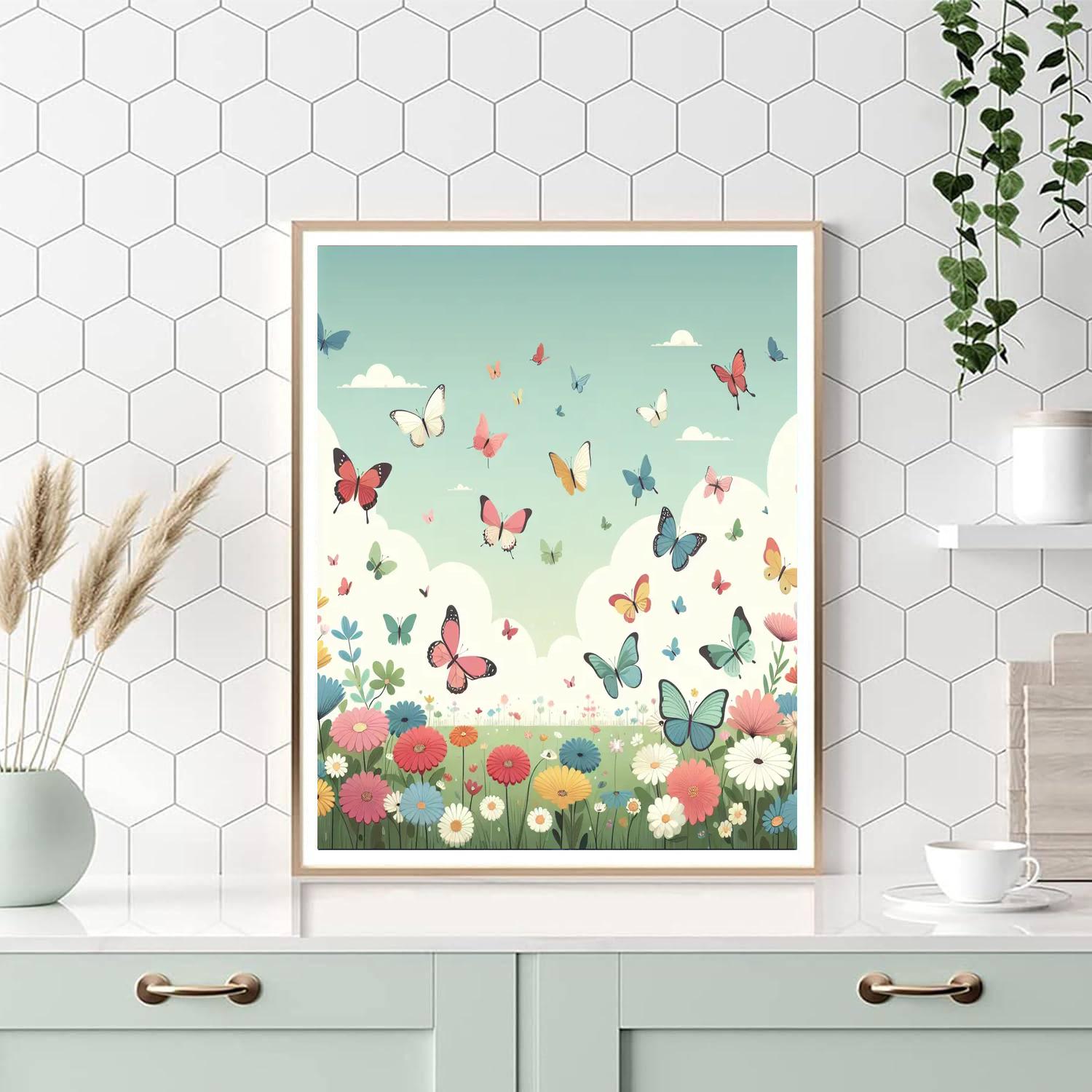 Blissful Butterfly Haven Numbered Painting Kits