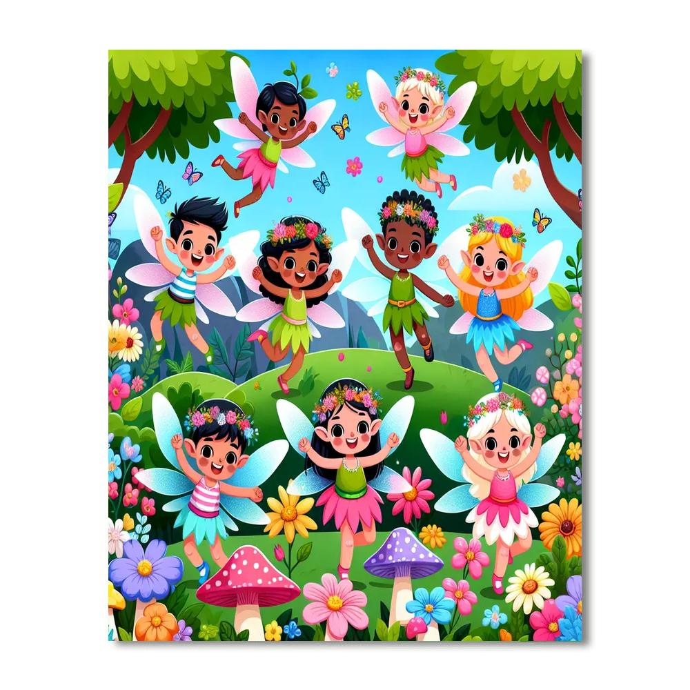 Fun In The Fairy Garden Paint By Numbers Art