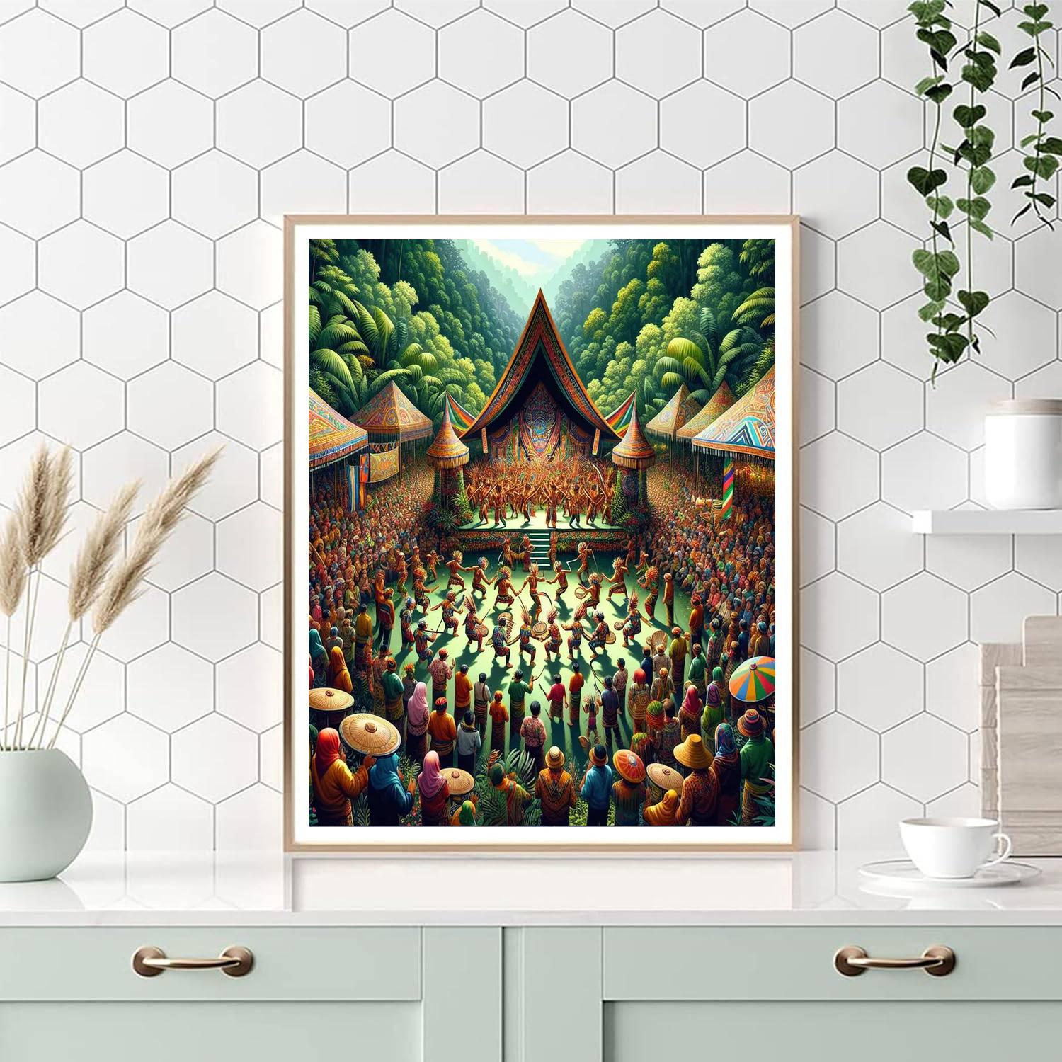 Borneo Rainforest Festival Paint By Numbers Art