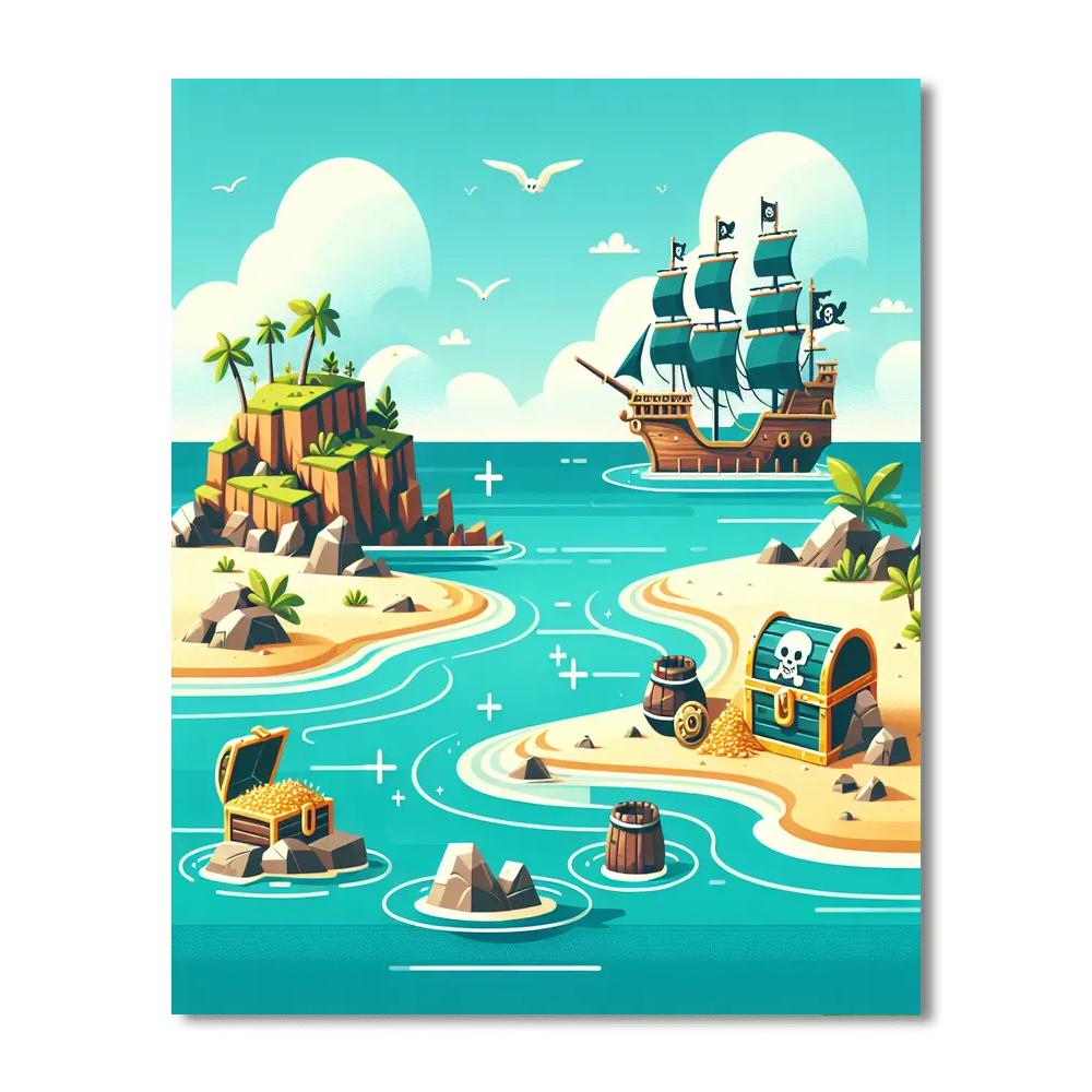 Pirate's Hideout Numbered Painting Kits