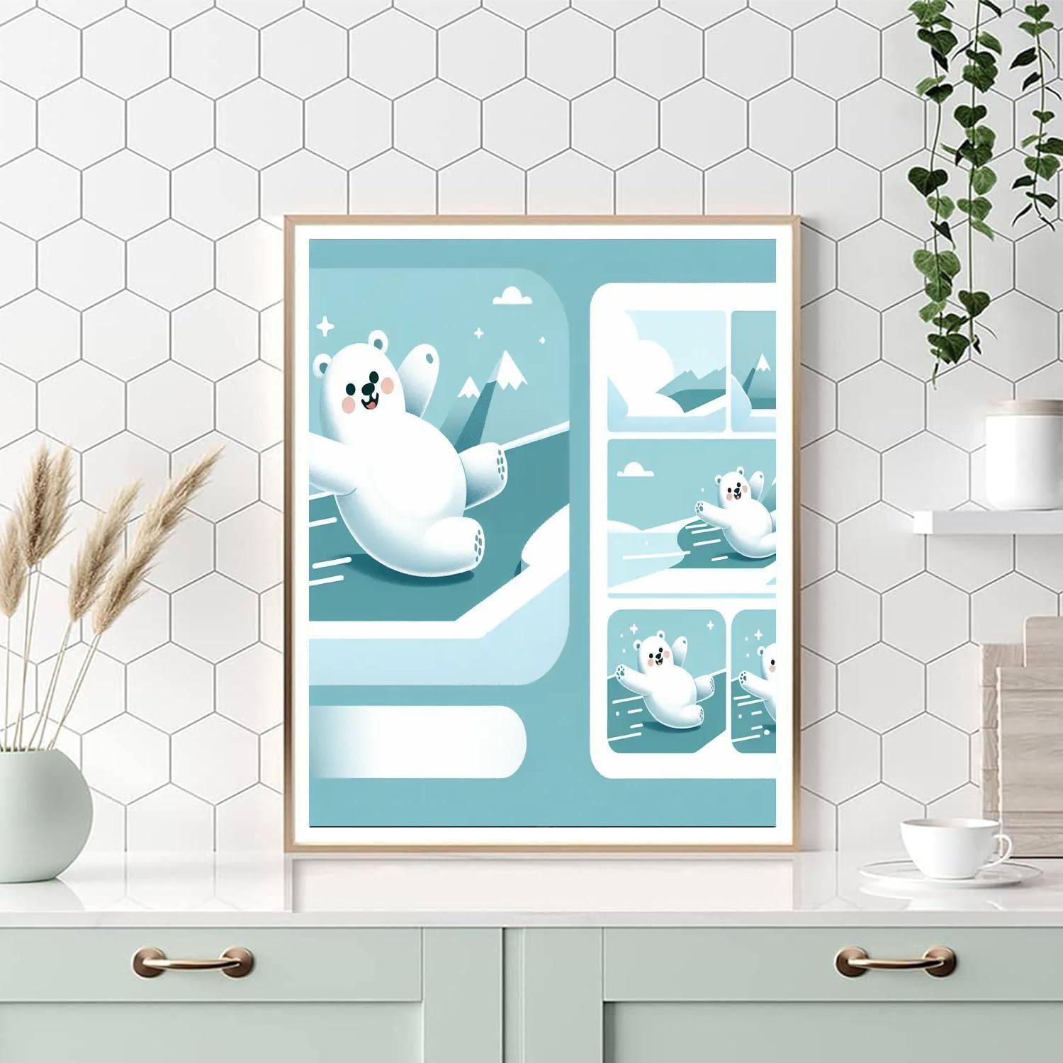Playful Polar Bear Paint By Numbers Kits