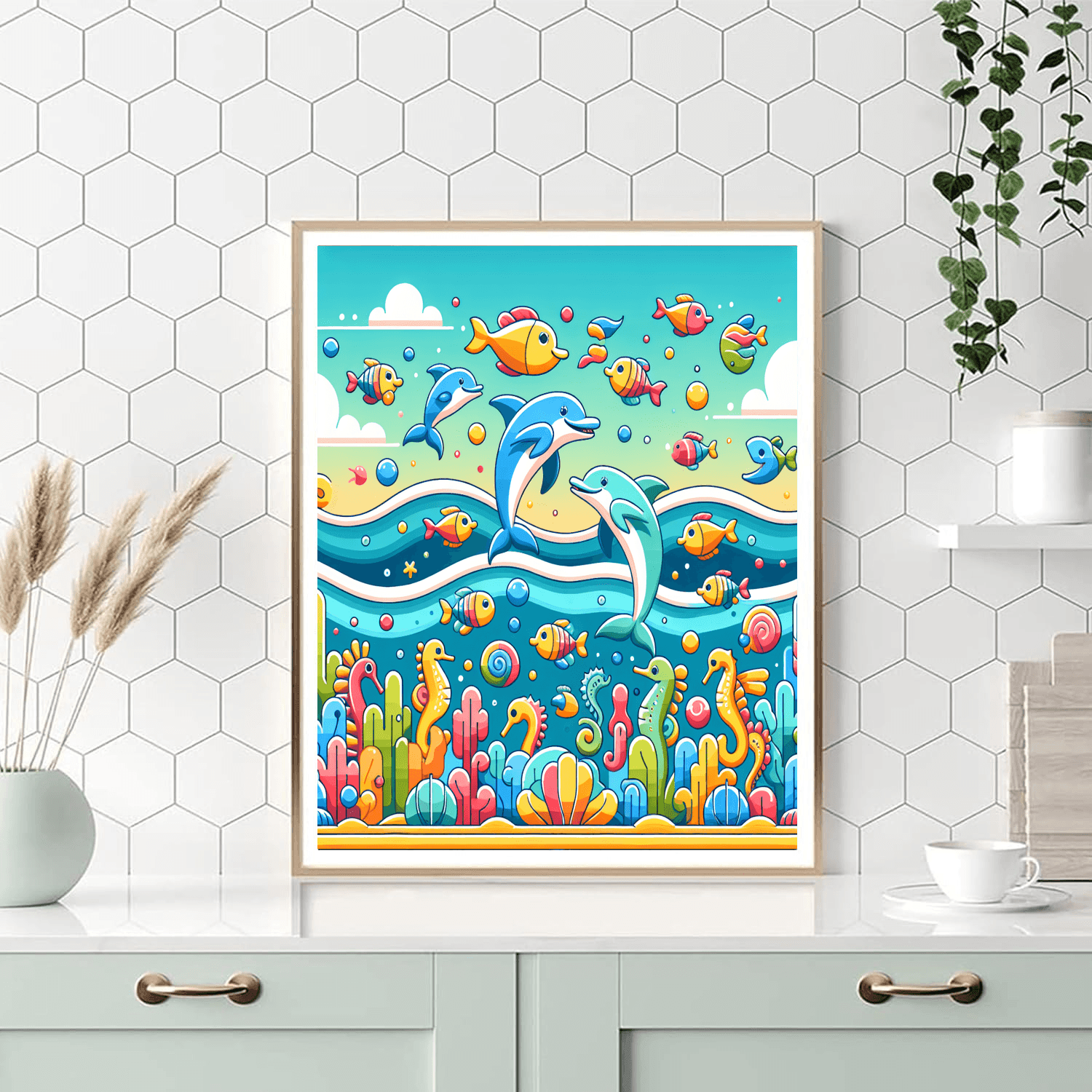 Charming Ocean Friends Painting Number Kit
