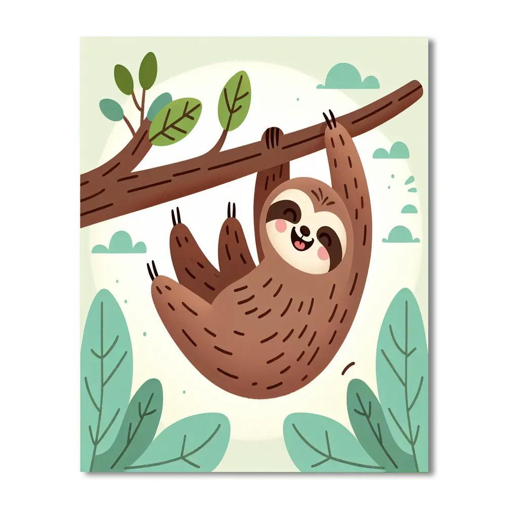 Joyful Sloth Paint By Numbers Kits