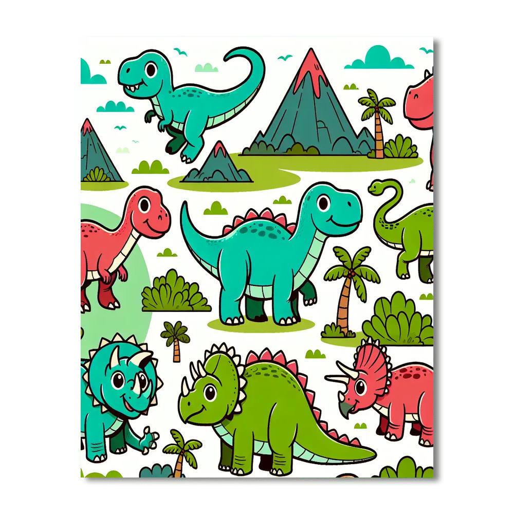Dinosaur's Jurassic World Painting By Numbers Kit