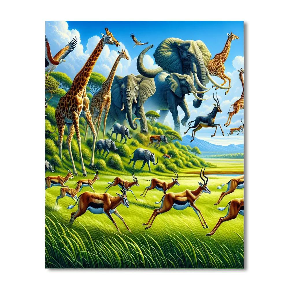 Wildlife Haven Paint By Numbers Art