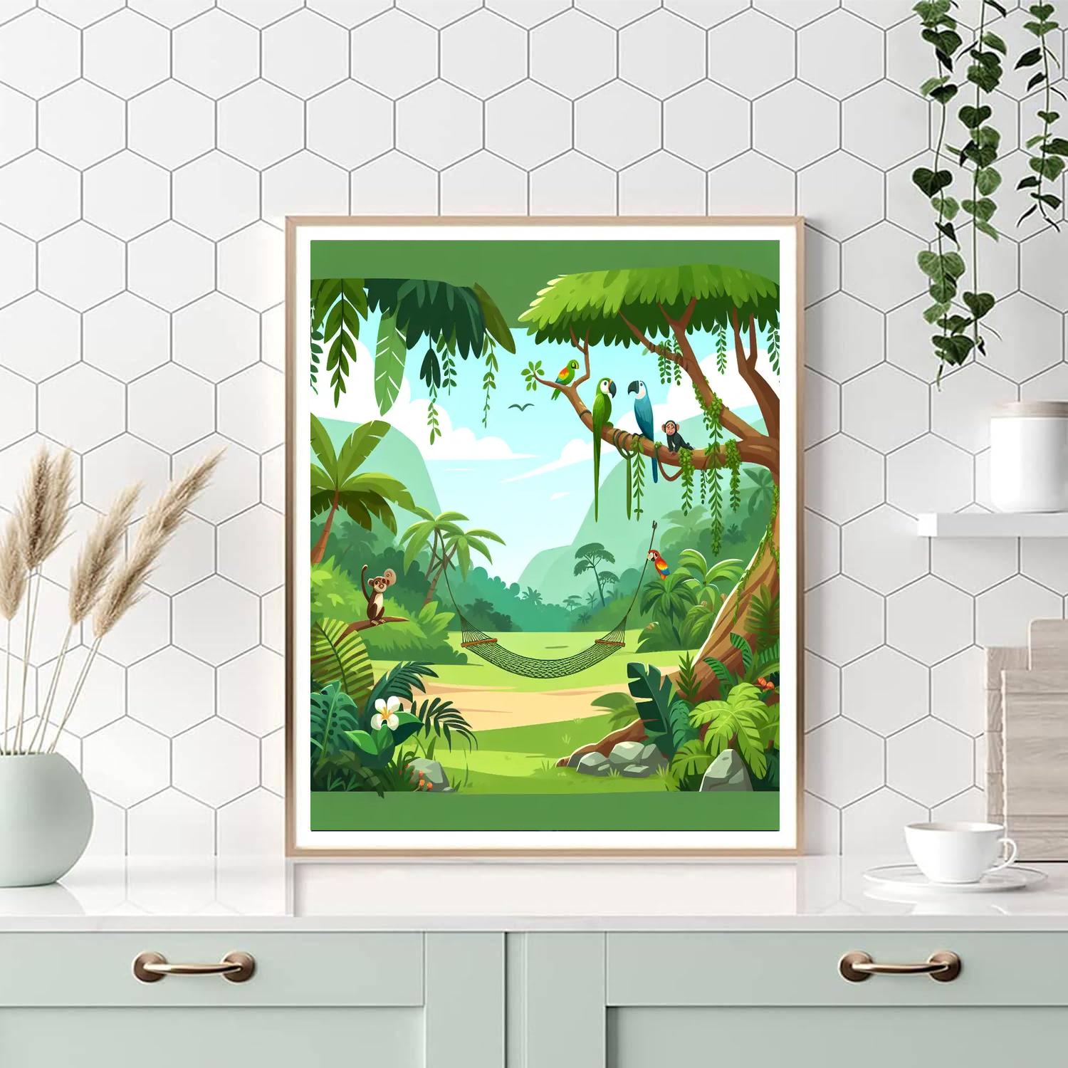 Mystic Jungle Retreat DIY Paint By Numbers