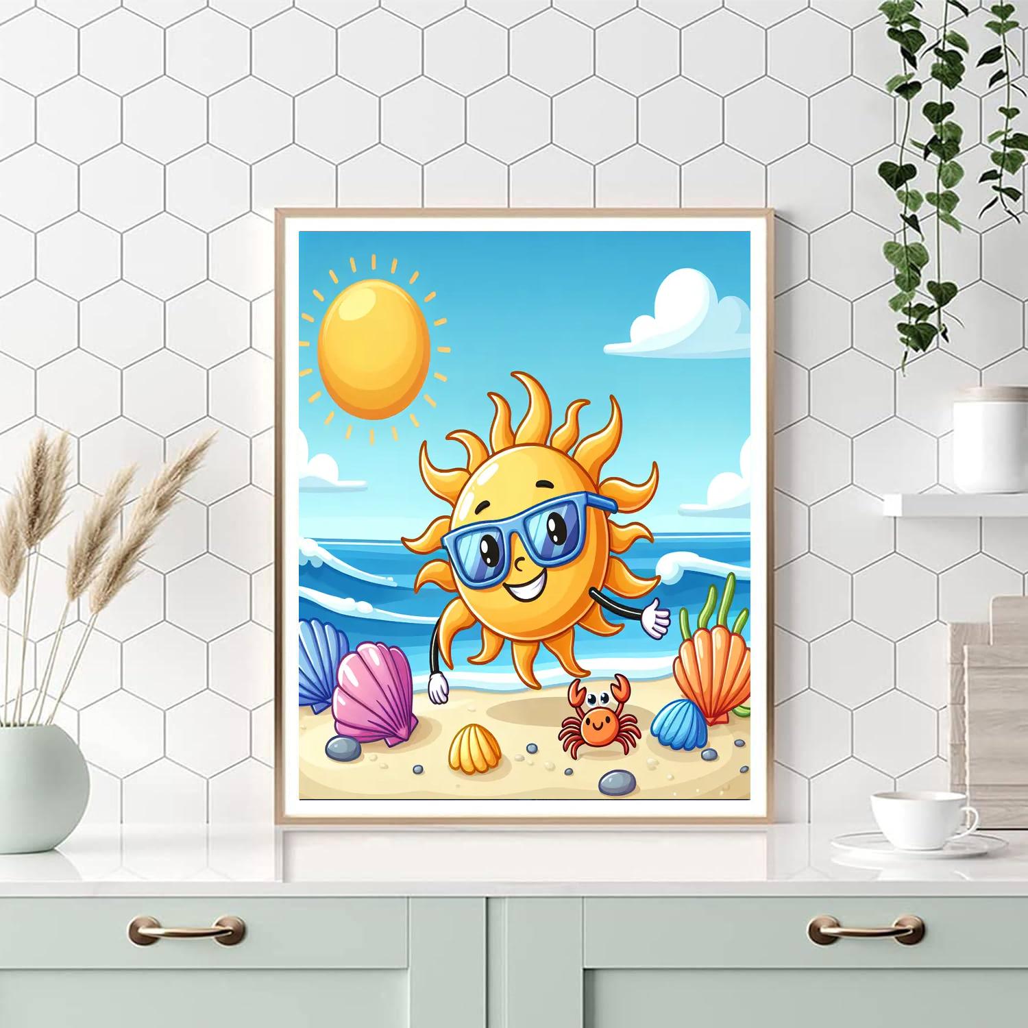 Bubbly Beach Paint By Numbers Art