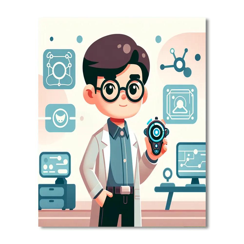 Futuristic Adventure Quest Painting Number Kit