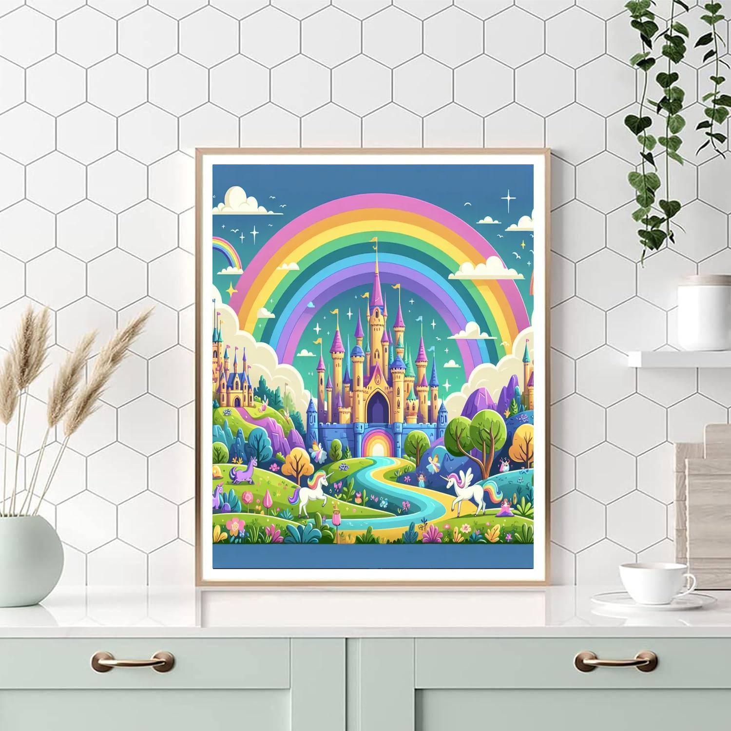 Rainbow Fairytale Realm Number Painting